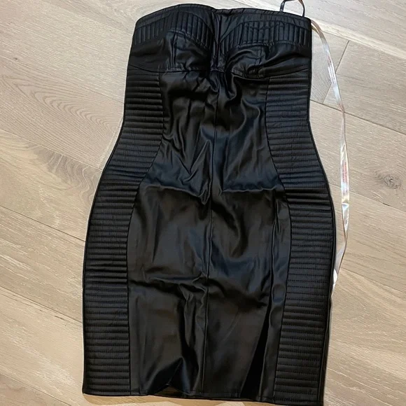 slim fit dress slacks Vera Black Croc Faux Leather Bandeau Corset Top – OUTCAST